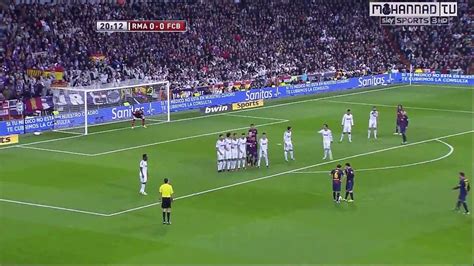 الشوط الاول مباراة ريال مدريد و برشلونة 1 1 ذهاب نصف نهائي كاس اسبانيا