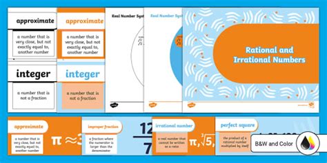 Eighth Grade Rational And Irrational Numbers Unit Word Wall