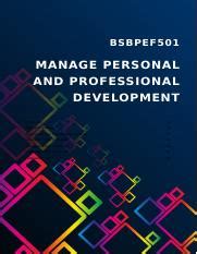 Bsbpef Managing Personal And Professional Development Guide