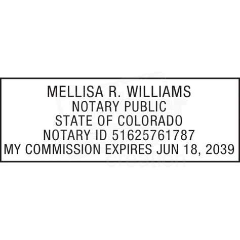 Notary Stamp for Colorado State - Notary Stamps & Supplies