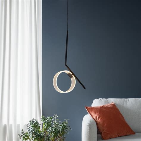 Acrylic Led Pendant Light L Shaped Circular Lamp Contemporaneo