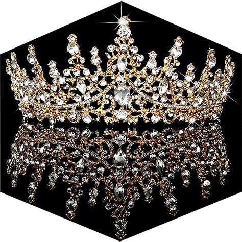 TOBATOBA Corona Dorada Para Mujer Tiara De Boda Para Mujer Corona De