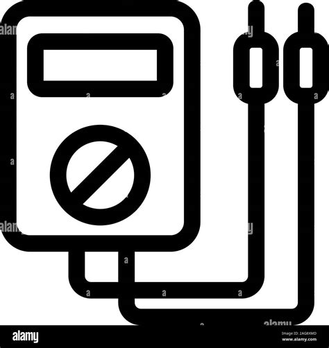 Voltmeter Icon Vector Isolated Contour Symbol Illustration Stock