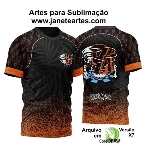 Arte Vetor Estampa Camisa Nono Ano Furacão 2024 Modelo 3A1 Janete Artes