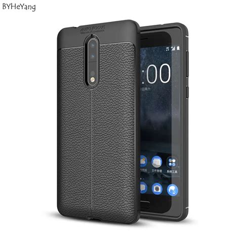 Byheyang Soft Tpu Leather Carbon Fiber Cover For Nokia 6 Case Anti