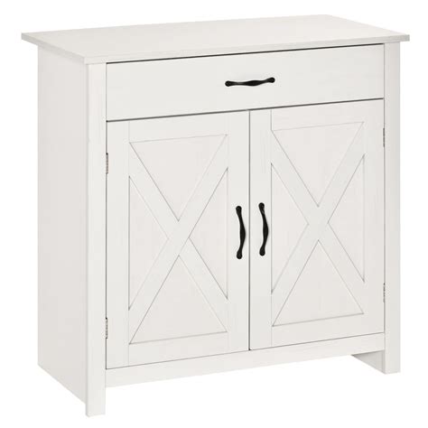 Buy Homcom Farmhouse Barn Door Style Sideboard Cabinet Buffet