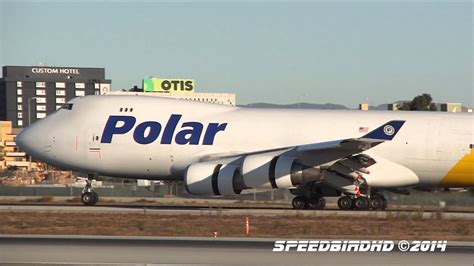 Polar Air Cargo Boeing 747 46nf N452pa Landing And Taxi Youtube