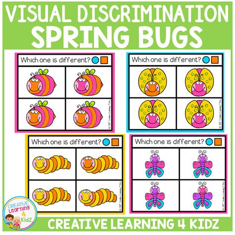 Visual Discrimination Clip Cards Spring Bugs ~digital Download~