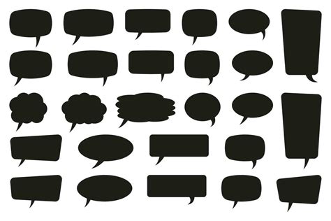 Set Of Speech Bubbles Speak Bubble Text Cartoon Chatting Box Message Box Blank Empty Vector