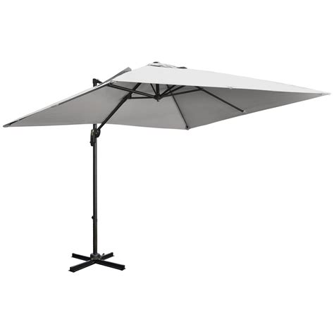 Outsunny 27 X 27 M Cantilever Parasol Square Overhanging Umbrella