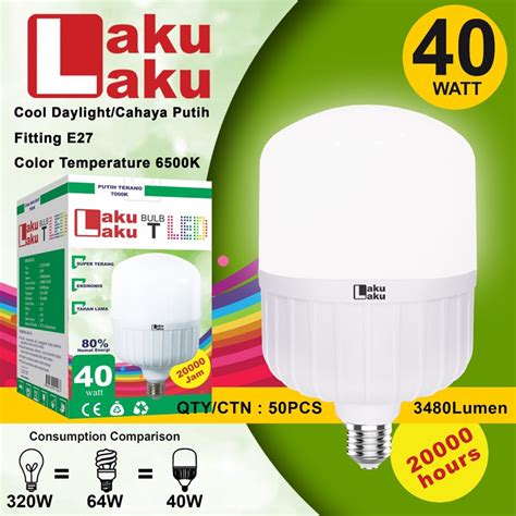 Jual LAMPU LAKU LAKU BULB T LED 40 WATT HEMAT ENERGI 20 WATT 30 WATT