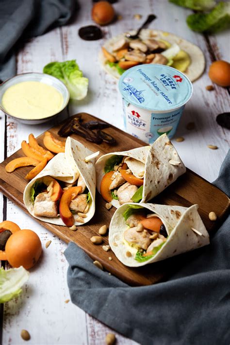 Wrap De Poulet Sauce Fromage Blanc Curry Une Recette Propos E Par