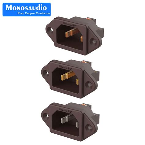 Monosaudio Ic Hi End Iec Socket Power Plug Pure Red Copper Gold