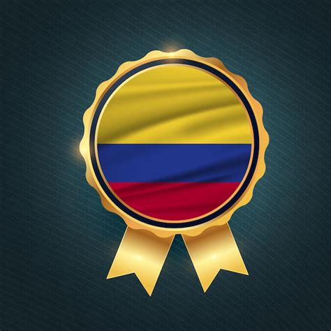 Premium Vector Vector Colombia Flag Badge