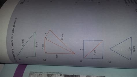 Determine O Valor De X Em Cada Caso Brainly Br
