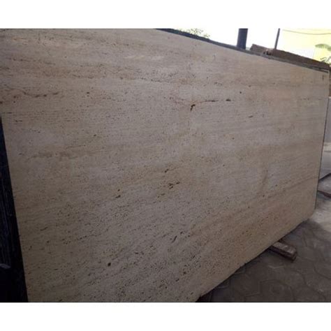 Polished Finish Beige Travertine Marble Slab Flooring At Best Price In