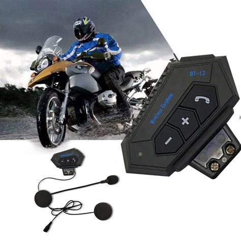 BT 12 Motorcycle Helmet Headset Wireless Bluetooth Headphone Speaker