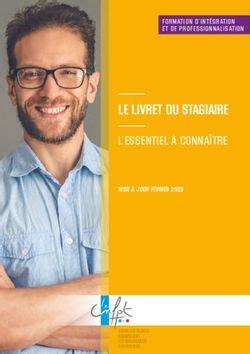 LE LIVRET DU STAGIAIRE L ESSENTIEL À CONNAÎTRE FORMATION D