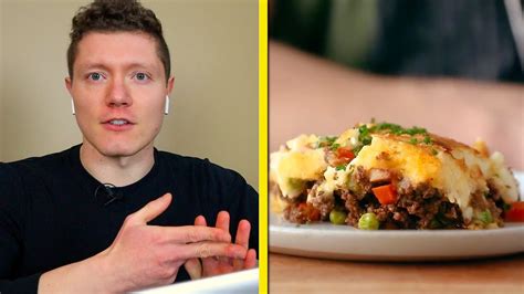 Weight Loss Coach Reacts To Joshua Weissman Shepherds Pie Youtube