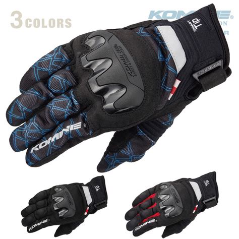 Komine GK 220 Protect Motorcycle Mesh Gloves Gloves Komine GK220