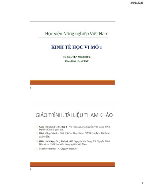 KT vi mô 1 Chương 1 NGUYEN MINH DUC s KINH TẾ HỌC VI MÔ 1 TS