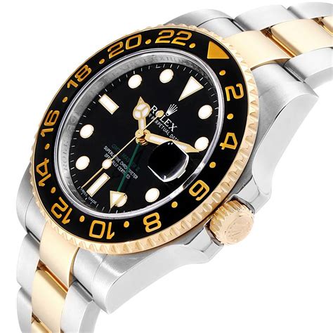 Rolex Gmt Master Ii Yellow Gold Steel Automatic Mens Watch