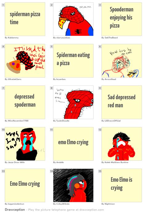 spiderman pizza time - Drawception