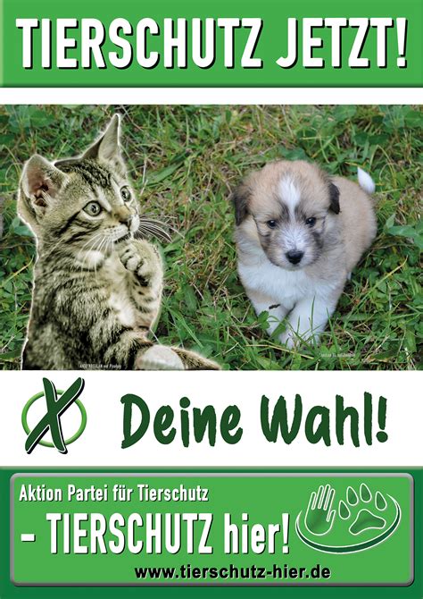 Plakate für den Tierschutz Endlich wählbar