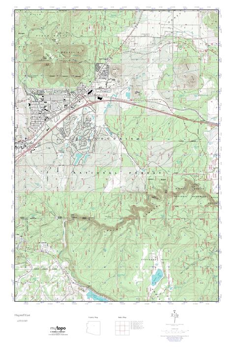 MyTopo Flagstaff East Arizona USGS Quad Topo Map