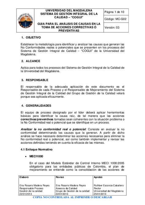 Pdf Universidad Del Magdalena Sistema De GestiÓn Integral De La Calidad Cogui Guia Para