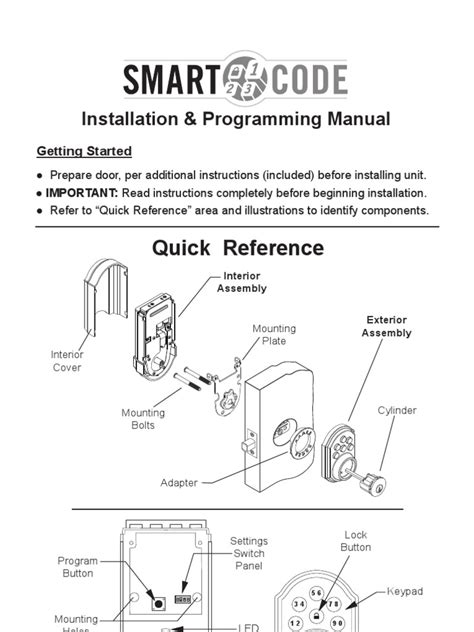 Kwikset Smart Lock Instructions Pdf