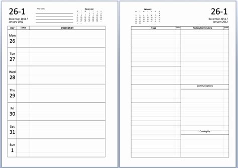 8 Weekly Planner Excel Template - Excel Templates