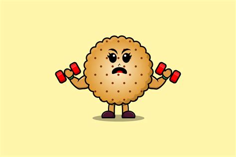 Le Personnage De Dessin Anim De Biscuits Est Une Forme Physique Avec