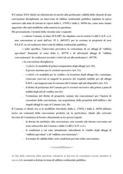 Il Comune Xxx Chiede Un Chiarimento In Merito Alla Perdurante