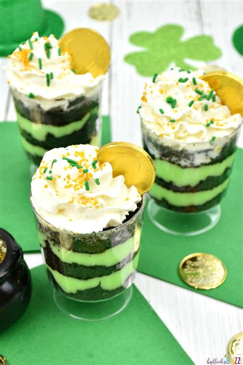 Mint Chocolate Trifles Easy St Patricks Day Dessert Bullocks Buzz