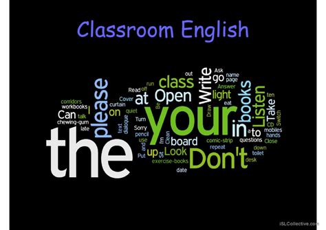 classroom english english esl powerpoints