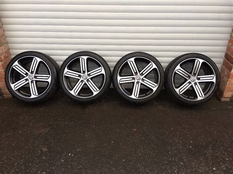 18 Genuine Vw Golf R Line Gti Gtd Sport Alloy Wheels Tyres Mk7 Mk6