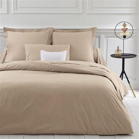 Housse De Couette Percale De Coton Tertio Beige Suisses