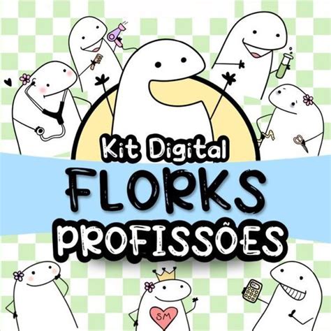 Kit Digital Flork Profissões 76 arquivos Elo7