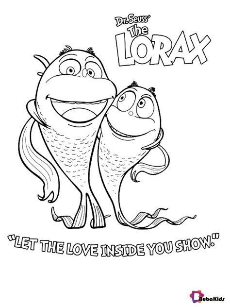 Dr seuss The Lorax humming fish coloring page - BubaKids.com