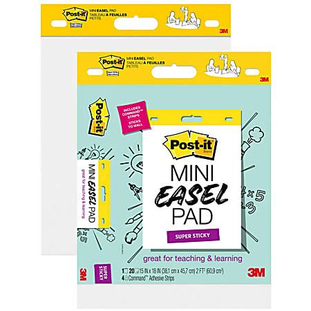 Post It Post It Super Sticky Mini Easel Pad Subjects Sheets