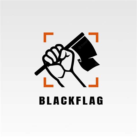 Premium Vector | Black flag vector logo premium