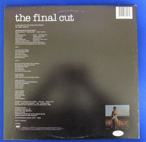 Roger Waters Signed Pink Floyd "The Final Cut" Vinyl Record Album (JSA ...