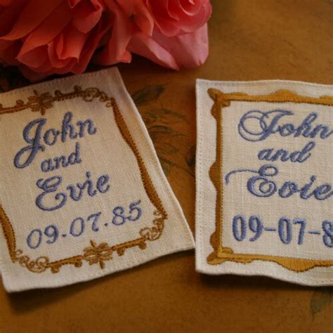 Wedding Dress Label Something Blue Custom Label Personalized Etsy