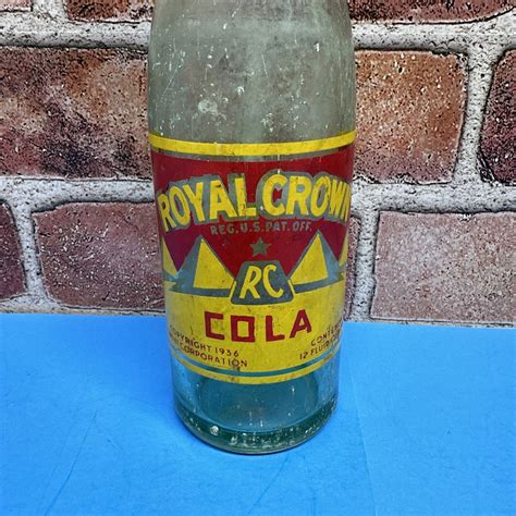 Vintage Royal Crown Rc Cola 12 Oz Bottle Pyramids 1936 Nehi Co Akron Ohio 1947 Ebay