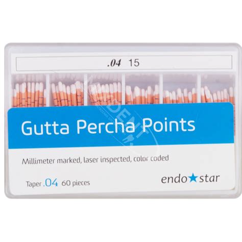 Gutta Percha Endostar Diadent 60pcs Taper 04 Mixdent