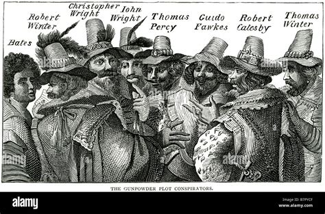 Gunpowder Plot Conspirators Bates Robert and Thomas Winter Stock Photo ...