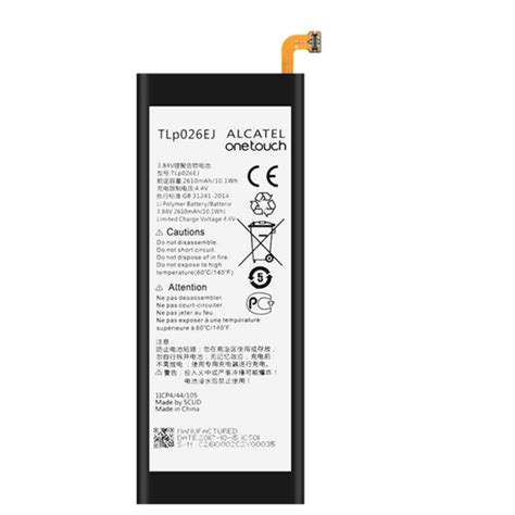 Original Size Battery 2610mah Tlp026ej For Alcatel One Touch Idol 4