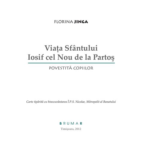 Viața Sfântului Iosif cel Nou de la Partoș Editura Nepsis