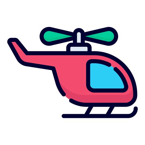 helicopter vector icon. colored outline style for Web and Mobile. 9871556 Vector Art at Vecteezy